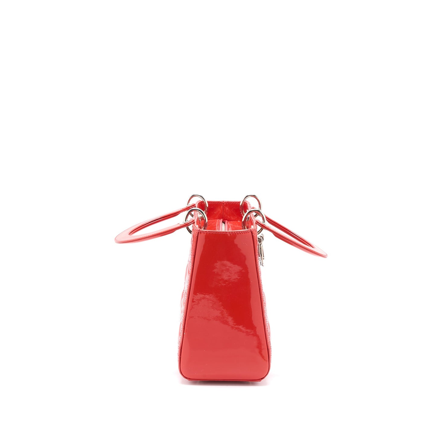 Dior Medium Lady Dior Patent Coral