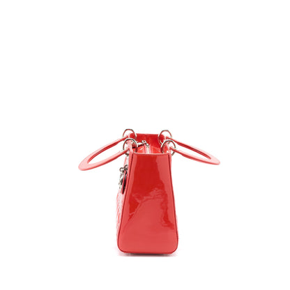 Dior Medium Lady Dior Patent Coral