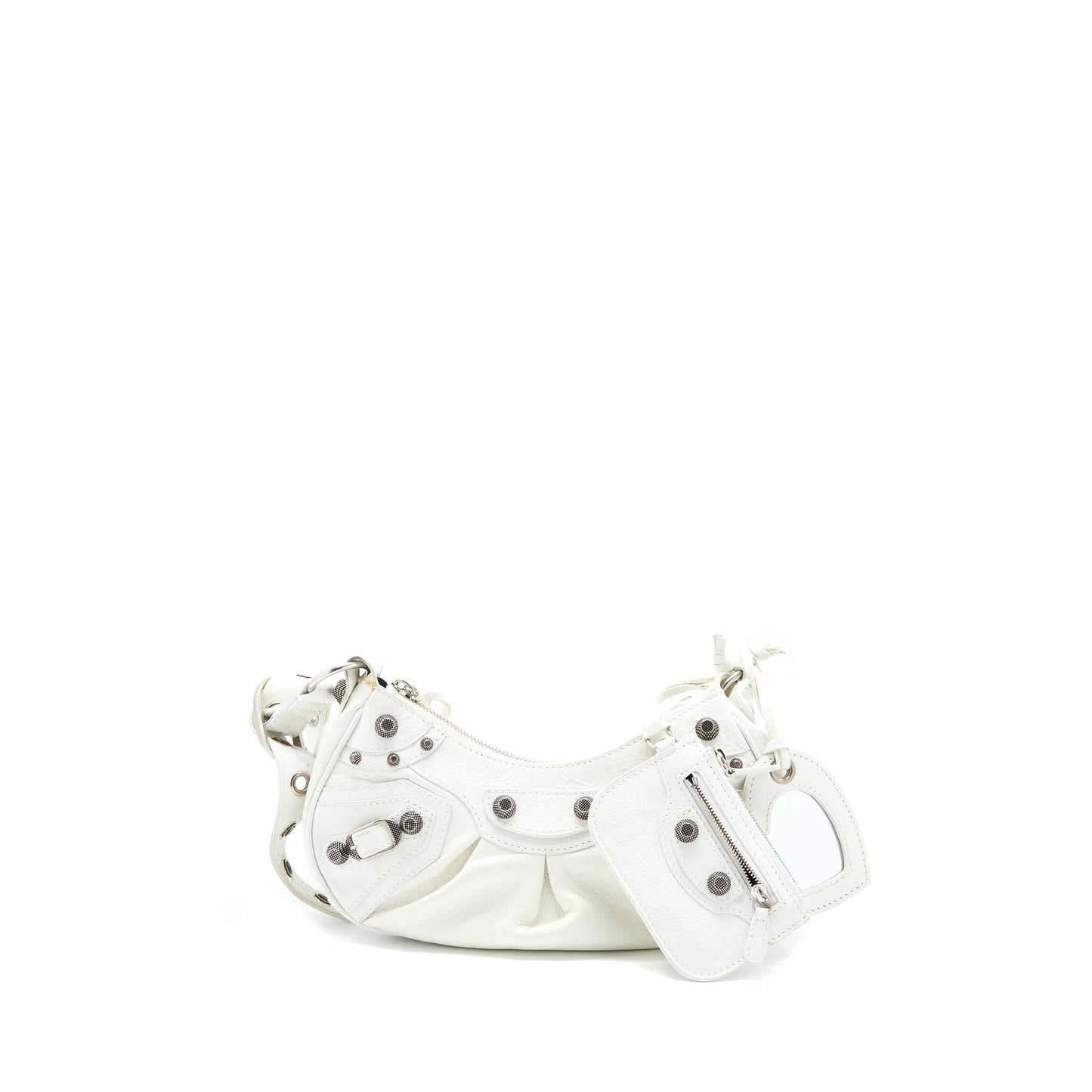 Balenciaga Le Cagole Mini Purse Lambskin White
