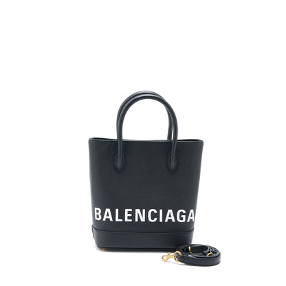 Balenciaga Tote Purse Calfskin Black