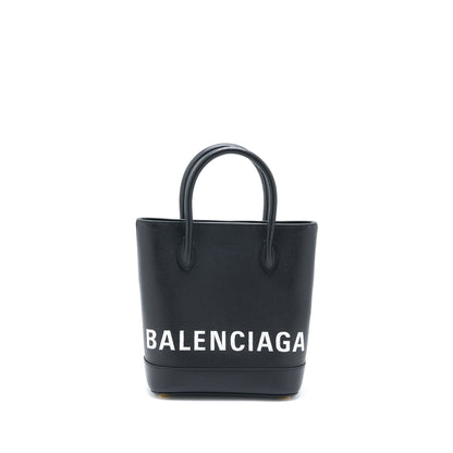 Balenciaga Tote Purse Calfskin Black