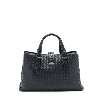 Bottega Veneta Intrecciato Roma Purse Black