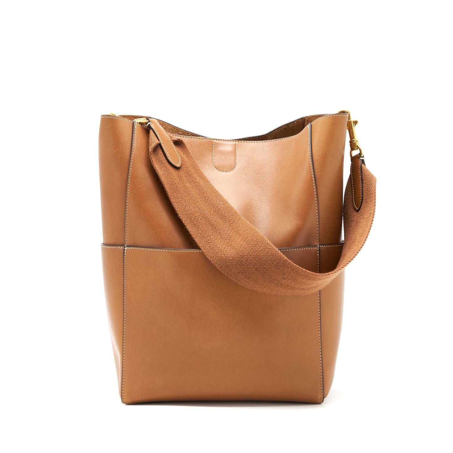 Celine Sangle Bucket Purse brown