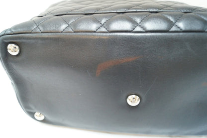CHANEL Black Quilted Leather Large Cambon Tote Bag