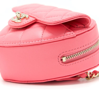 Chanel 22S Heart Belt Bag Lambskin Pink LGHW