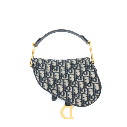 Dior Mini Saddle Blue Oblique