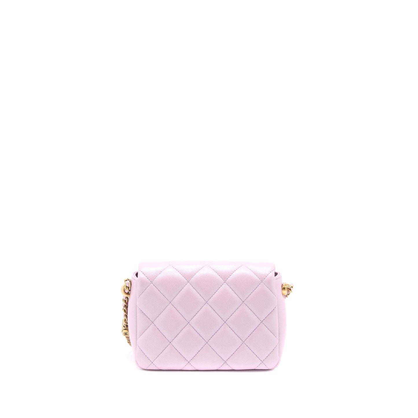Chanel 21K My Perfect Mini Flap Bag Caviar Pink GHW (Microchip)