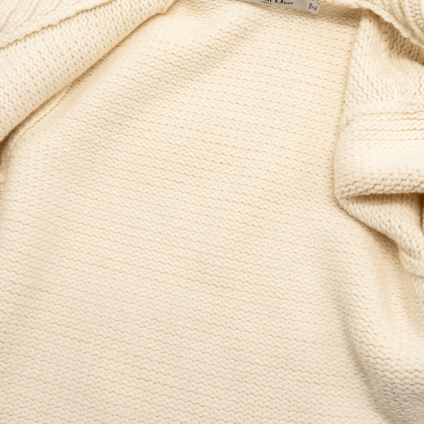 Dior Size 36 Marineiere Cardigan Virgin Wool/Cashmere Beige