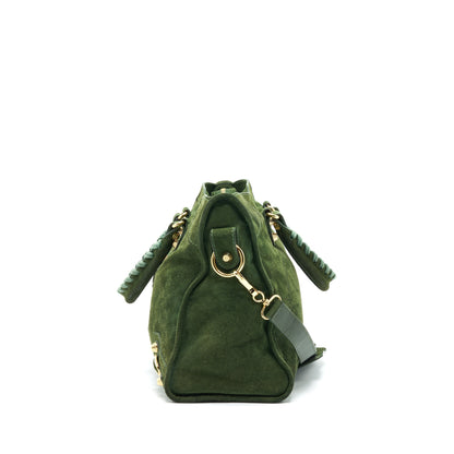 BALENCIAGA GIANT Purse SUEDE GREEN