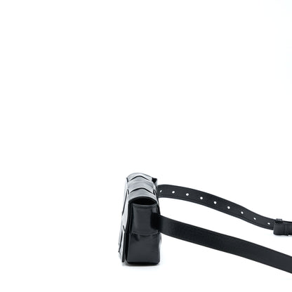Bottega Veneta Cassette Belt Purse Calfskin Black