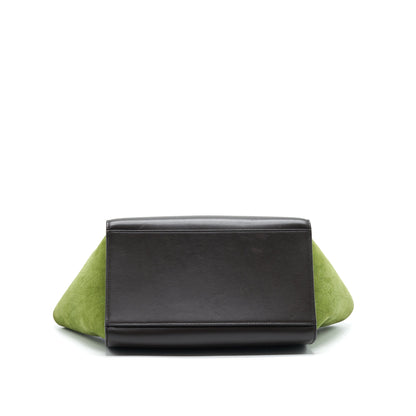 CELINE SMALL TRAPEZE Purse MULTI COLOR BEIGE/ BURGUNDY/ GREEN