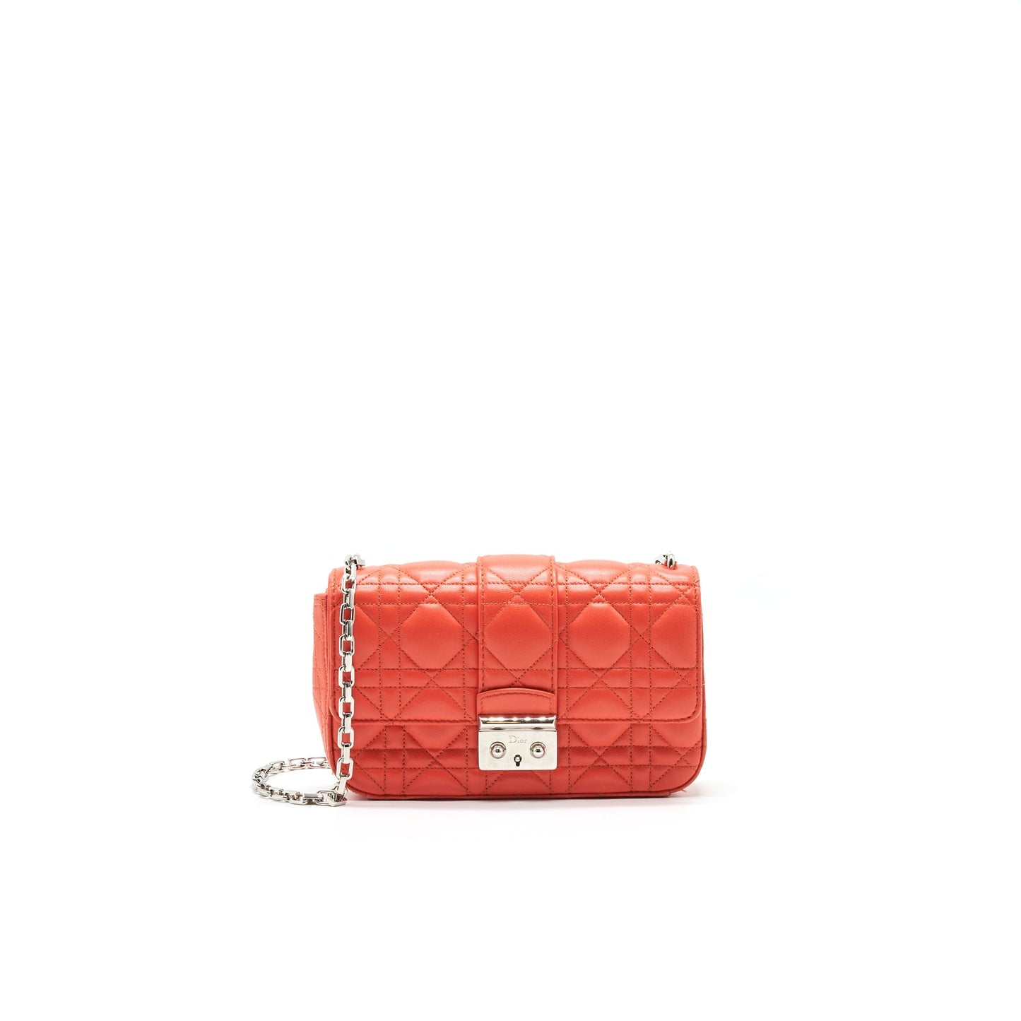 Christian Dior Small Miss Dior Flap Purse In Coral