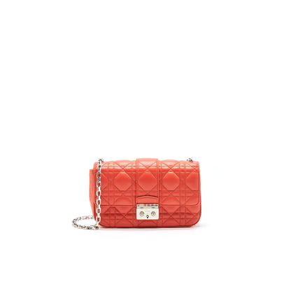 Christian Dior Small Miss Dior Flap Purse In Coral
