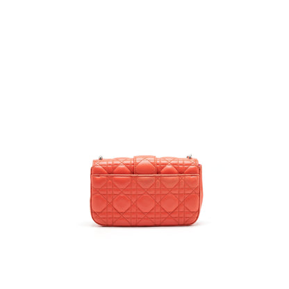 Christian Dior Small Miss Dior Flap Purse In Coral