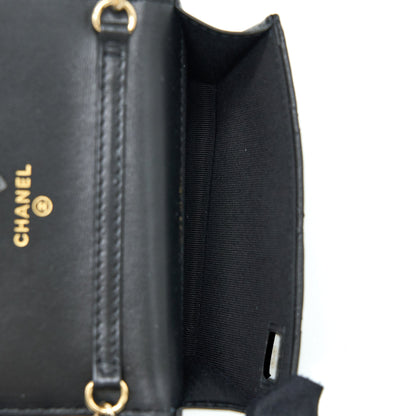Chanel Mini Bag with Giant Pearl Chain Lambskin Black LGHW