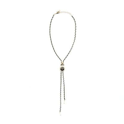 Chanel CC logo and Pearl lock necklace