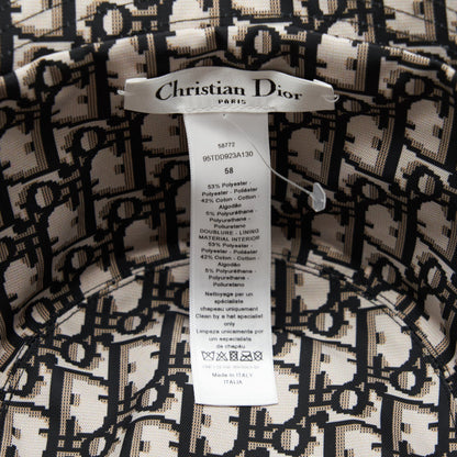 Dior size 58 Bucket Hat Black Oblique