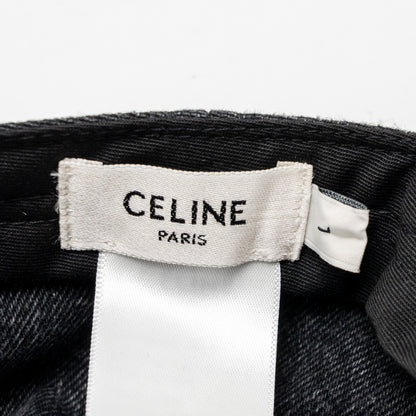 Celine size L initial baseball cap cotton grey
