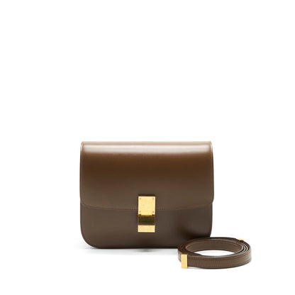Celine Classic Medium Box Purse in Caramel