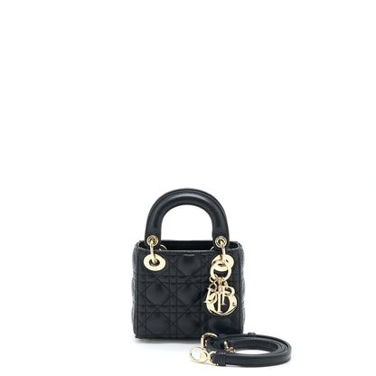 Dior Micro Lady Dior Lambskin Black