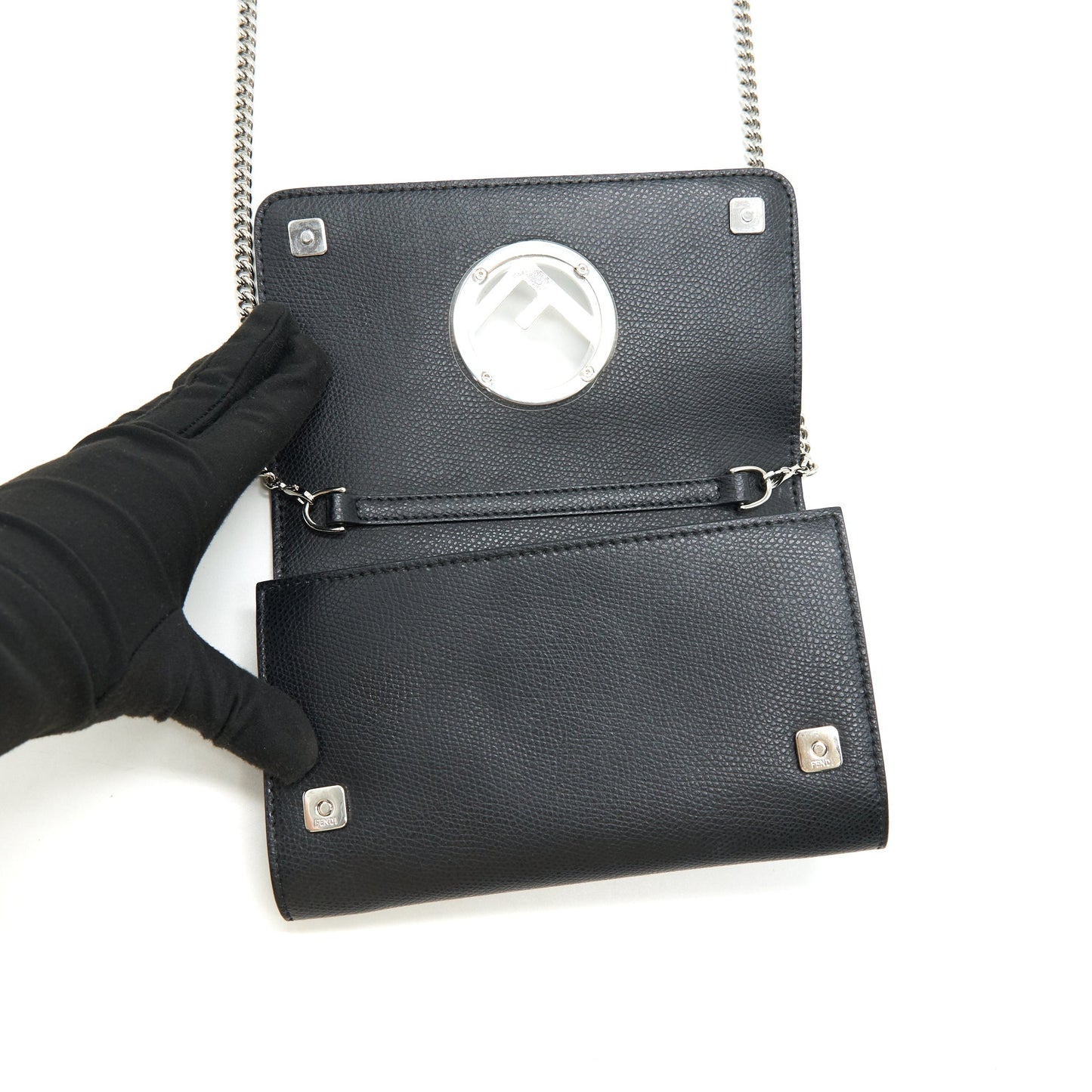 Fendi Wallet On Chain Black SHW