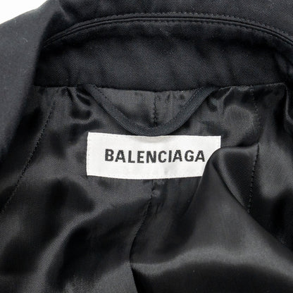 Balenciaga Size 38 Hourglass Trech Coat Cotton/ Cupro Black
