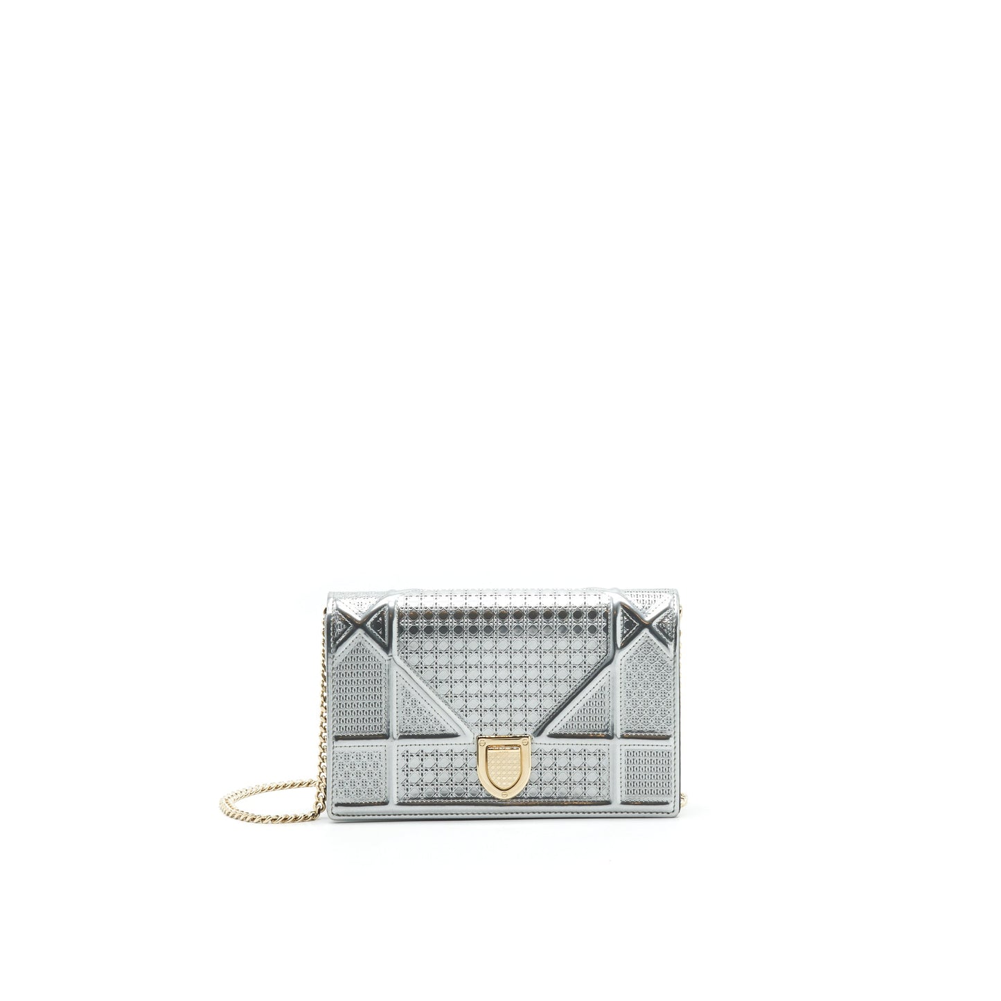 DIORAMA WALLET CHAIN METALLIC SILVER