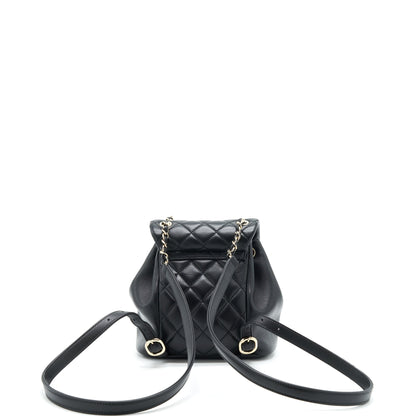 Chanel Duma Mini Backpack Lambskin Black LGHW(Microchip)