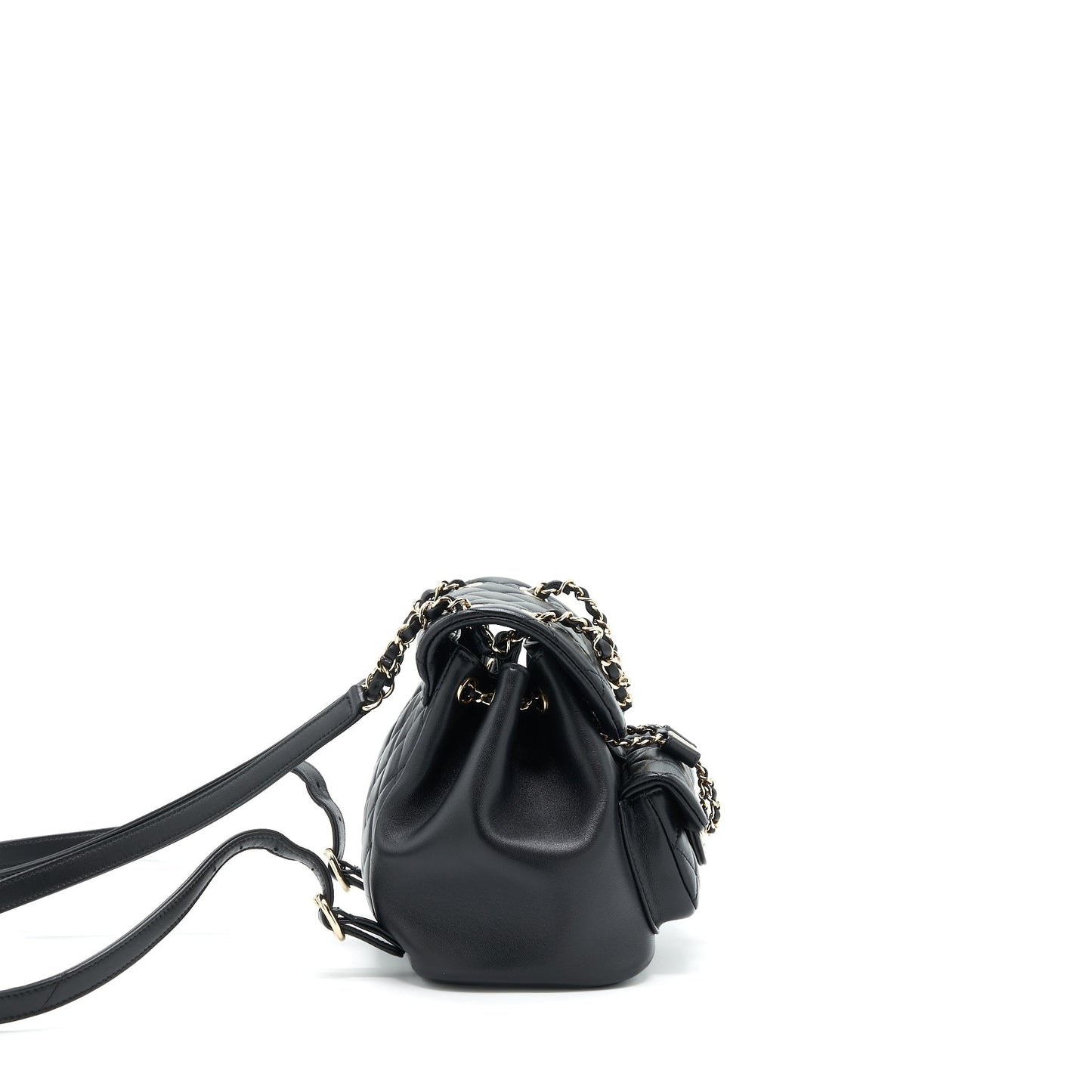 Chanel Duma Mini Backpack Lambskin Black LGHW(Microchip)