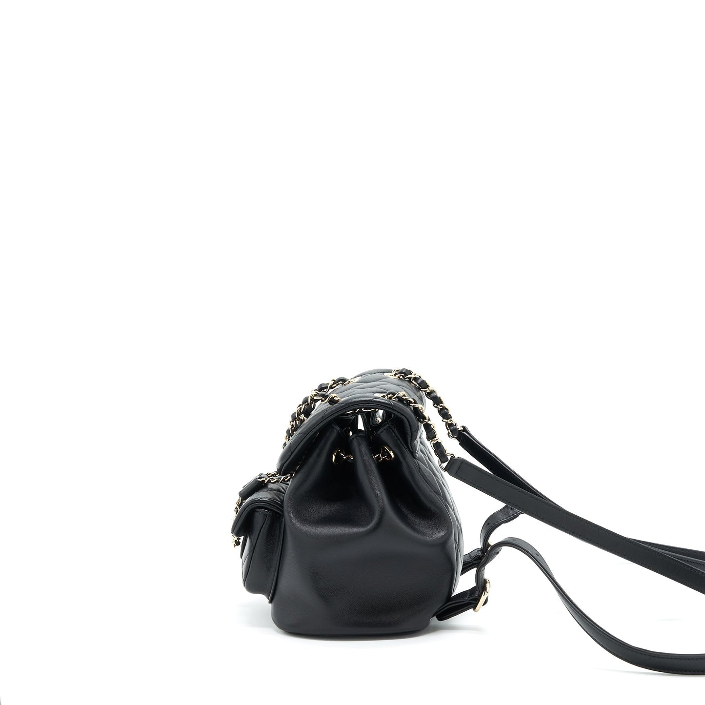 Chanel Duma Mini Backpack Lambskin Black LGHW(Microchip)