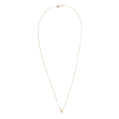 Chanel Coco Crush Necklace Quilted Motif Beige Gold