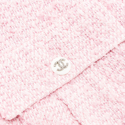 Chanel 21C Size 34 Jacket Polyamide/cotton/silk Pink/White