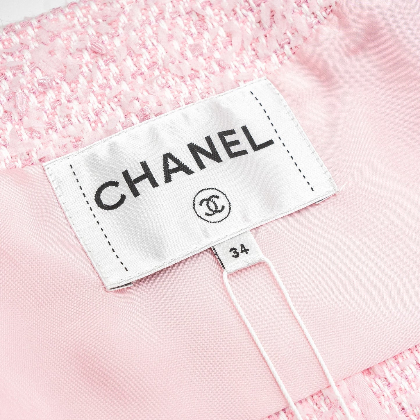 Chanel 21C Size 34 Jacket Polyamide/cotton/silk Pink/White