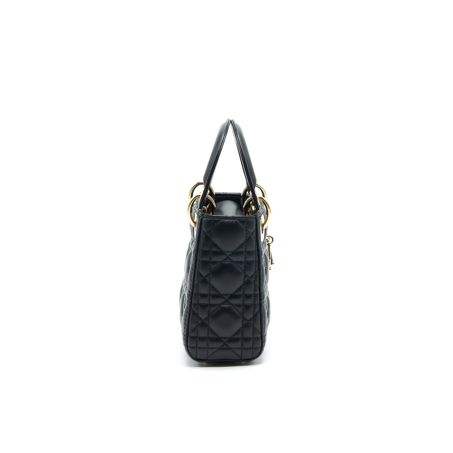 Dior mini Lady Dior Lambskin black with GHW