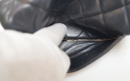 CHANEL Black Caviar Classic Flap Long Wallet