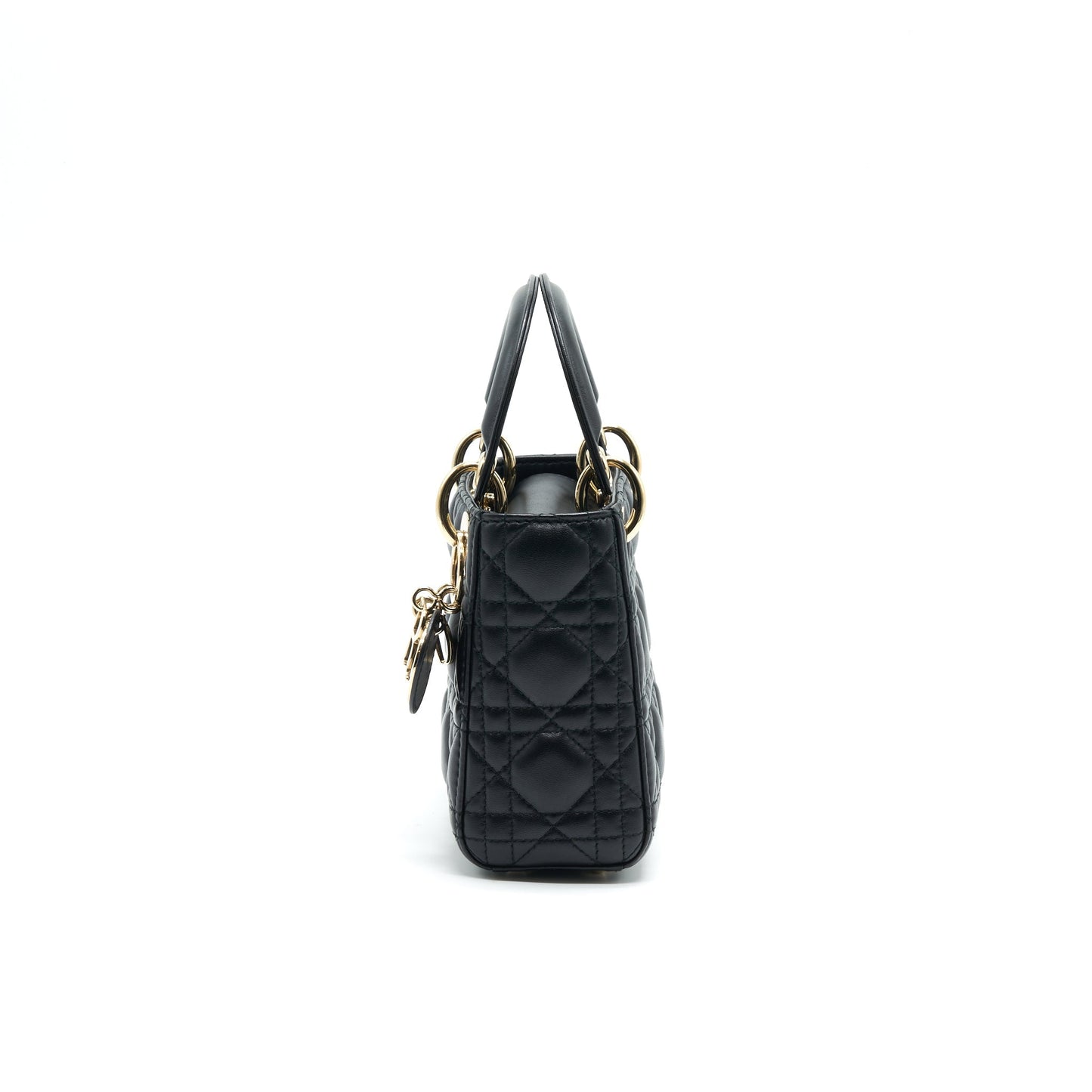 Dior mini Lady Dior Lambskin black with GHW