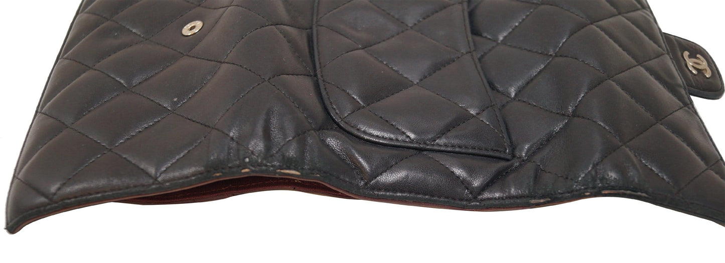 CHANEL Black Caviar Classic Flap Long Wallet