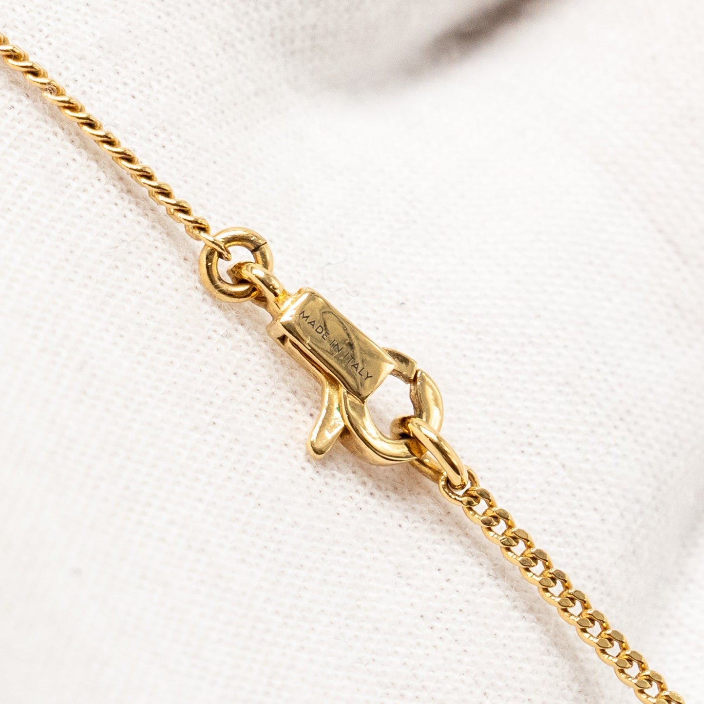 Celine Alphabet C Necklace In Brass Gold Tone