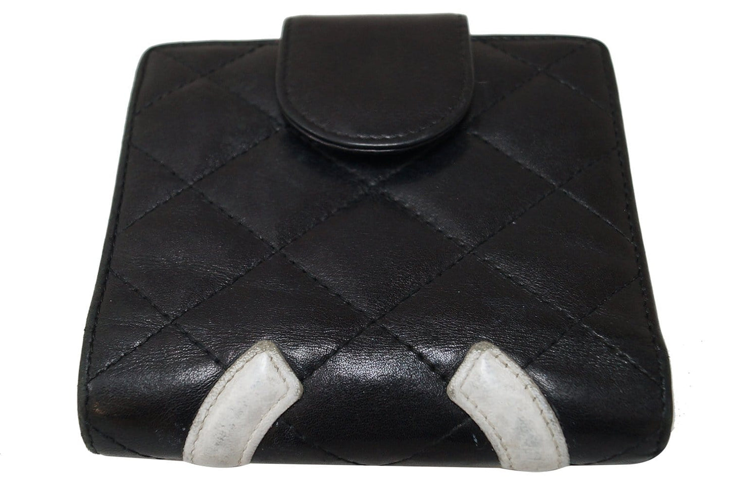 CHANEL Black Quilted Ligne Cambon Bifold Compact Wallet - Sale