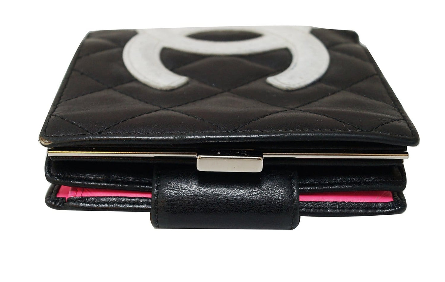 CHANEL Black Quilted Ligne Cambon Bifold Compact Wallet - Sale