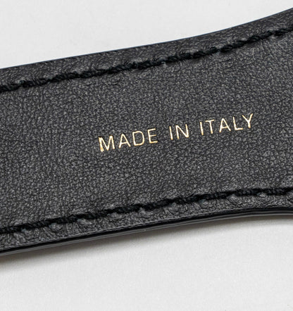 Dior size 75 Belt fabric / leather black / beige