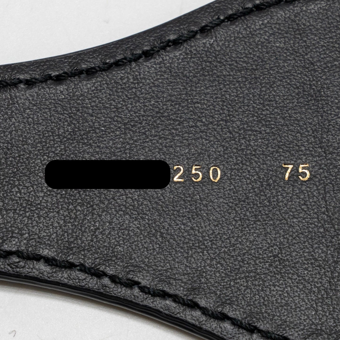 Dior size 75 Belt fabric / leather black / beige