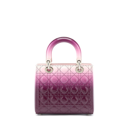 Dior Medium Lady Dior Patent White/Purple
