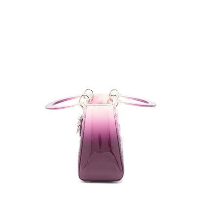 Dior Medium Lady Dior Patent White/Purple