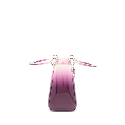 Dior Medium Lady Dior Patent White/Purple