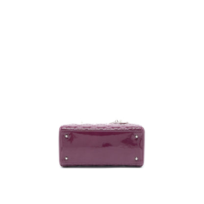 Dior Medium Lady Dior Patent White/Purple
