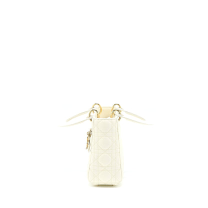 Dior Small Lady Dior My ABCdior Purse Lambskin White