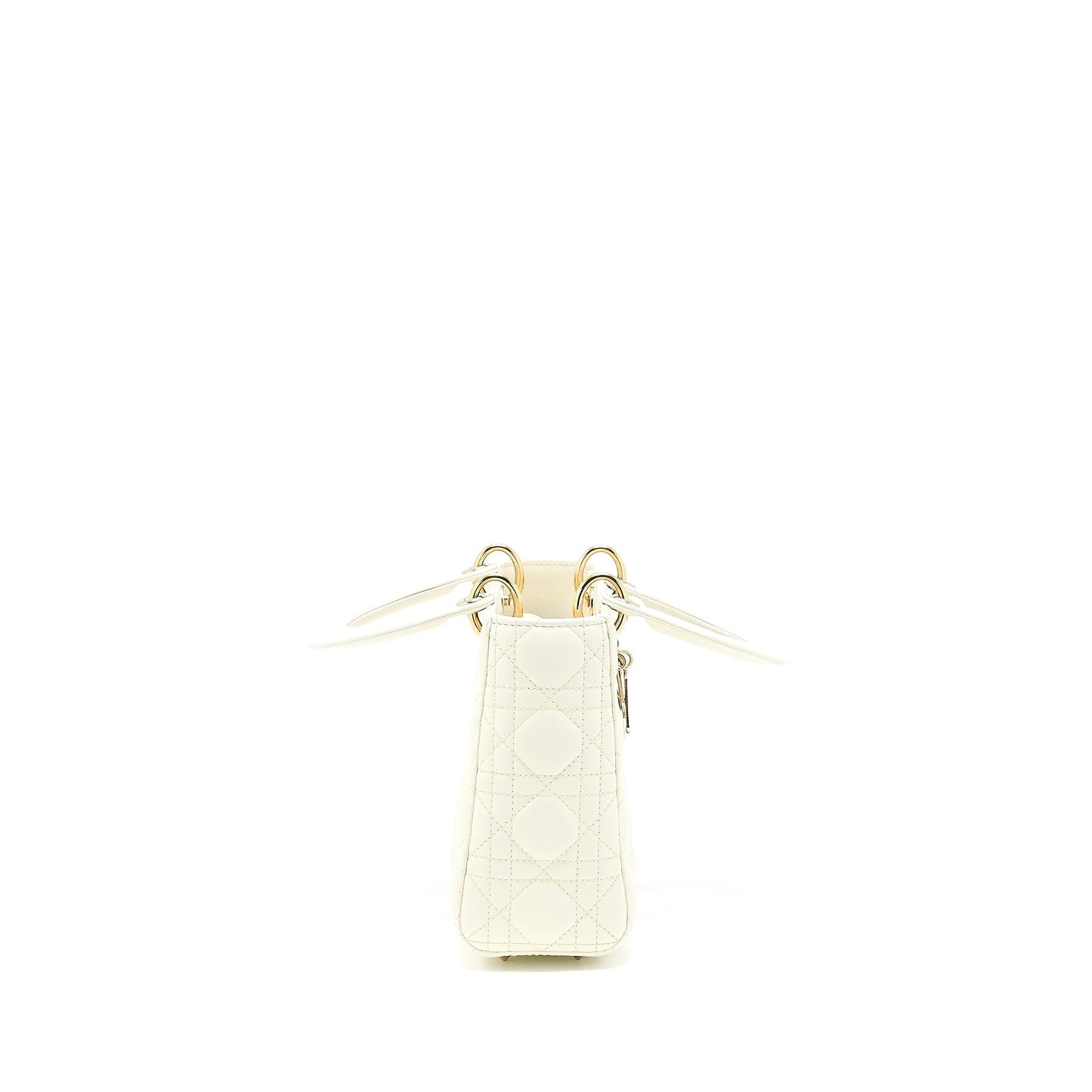 Dior Small Lady Dior My ABCdior Purse Lambskin White