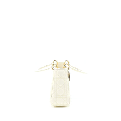 Dior Small Lady Dior My ABCdior Purse Lambskin White