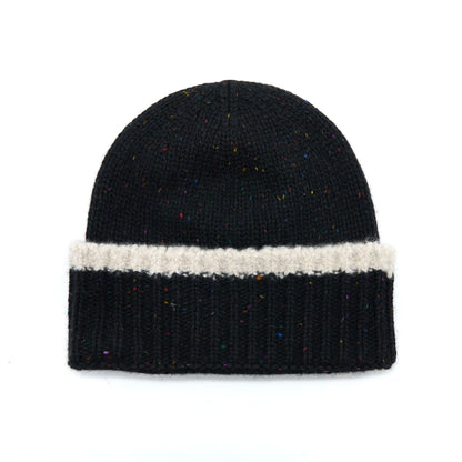 Chanel Beanie Hat Cashmere Black/White